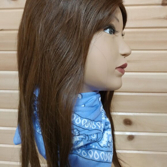 Real Human Hair Topper for Thinning Hair, Chocolate Brown, 16", 6x7" Base - Picture 8 of 10